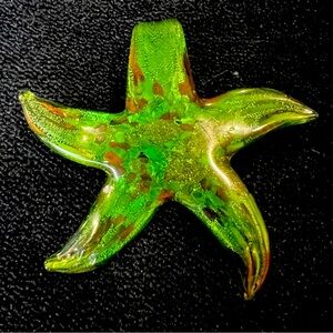 Beautiful Glass Starfish Pendant